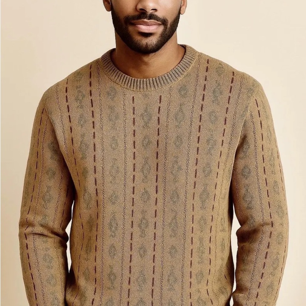 Vintage Claiborne 90s Beige Knit Sweater